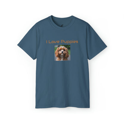 Matiby "I Love Puppies" Unisex Ultra Cotton Tee