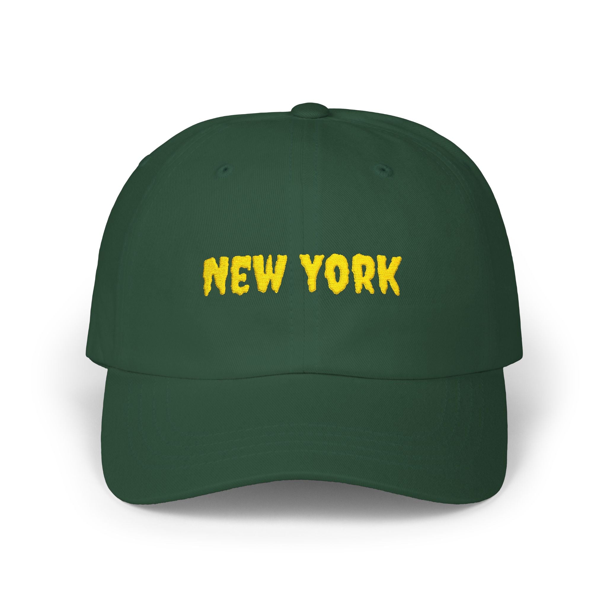 New York United States of America Gold Embroidered Classic Dad Cap | NY 11th USA Baseball Hat