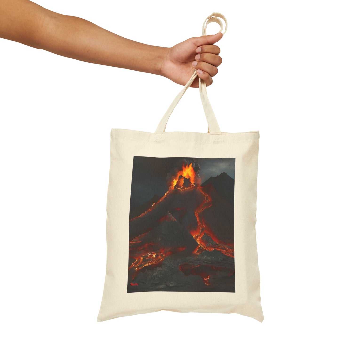 Volcano/Alps Cotton Canvas Tote Bag