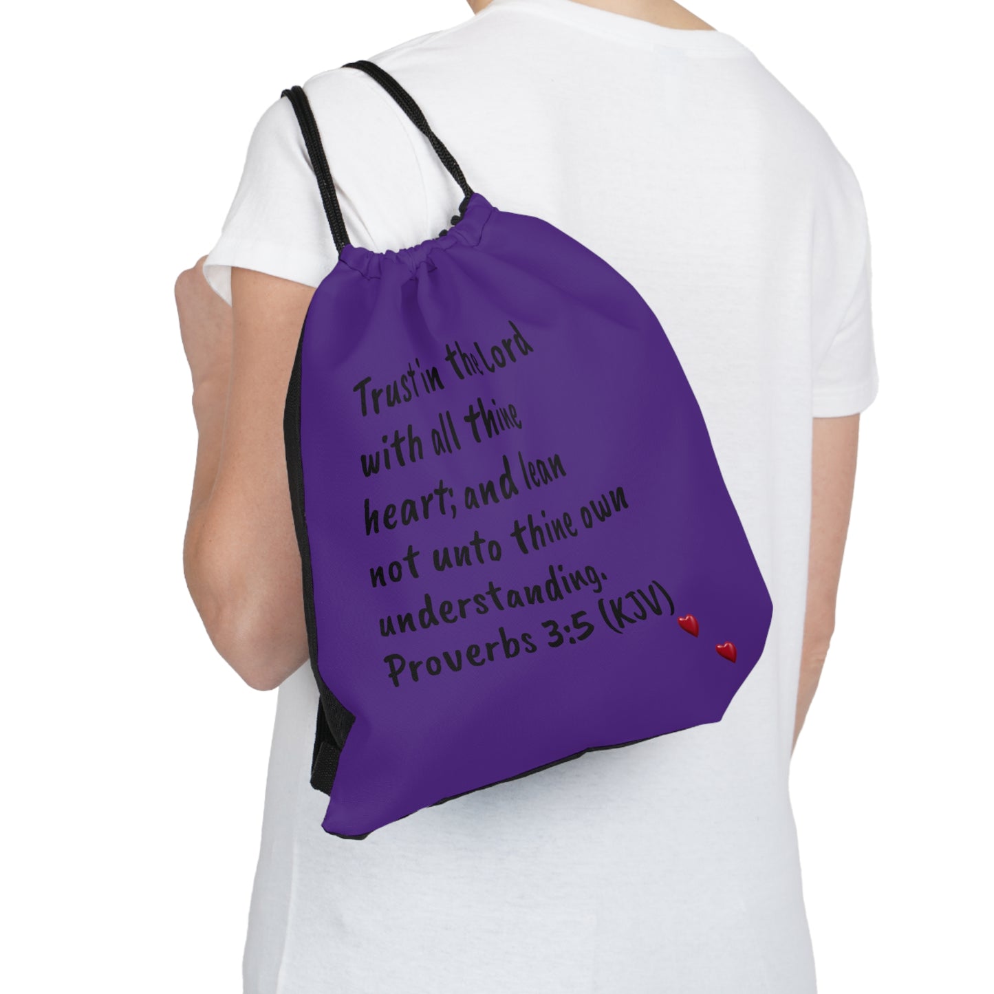 Bible Speaks Outdoor Drawstring Purple