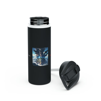 The Rising Stainless Steel Water Bottle, Standard Lid, Black