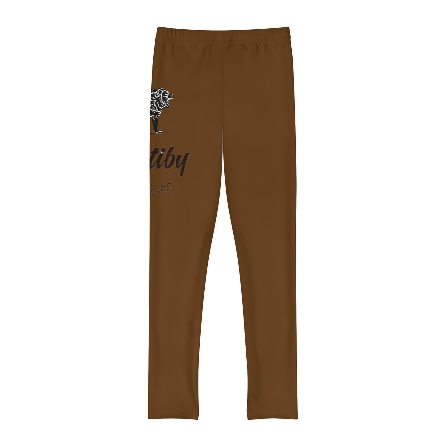 Youth Brown Full-Length Leggings (AOP)