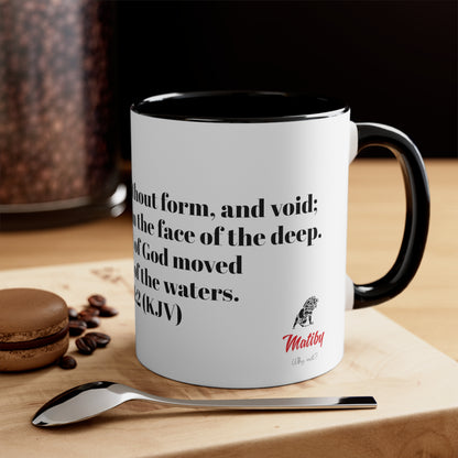 Bible Speaks Gen 1:2 Accent Mug, 11oz