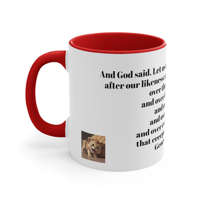 Bible Speaks Gen 1:26 Accent Mug, 11oz