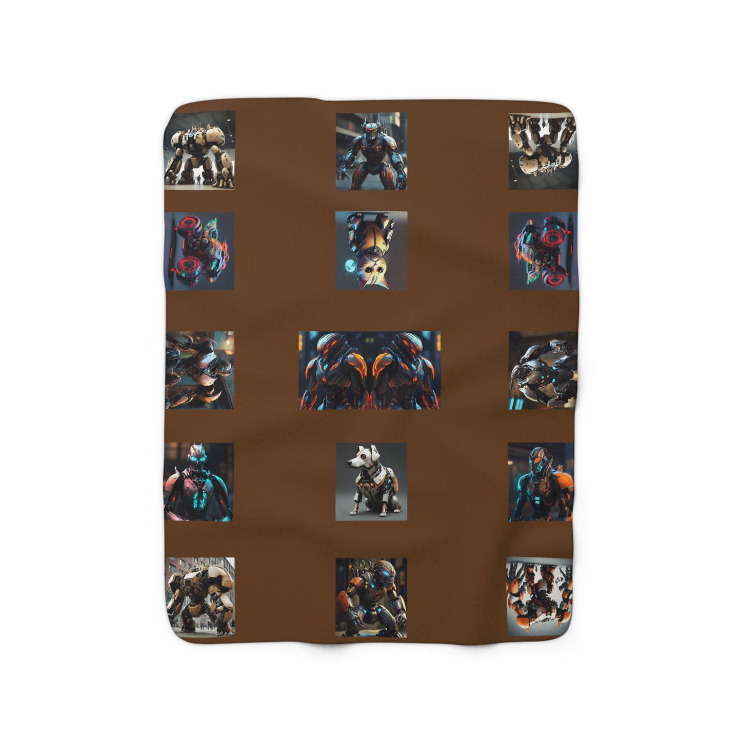 Matiby MEK Brown Sherpa Fleece Blanket