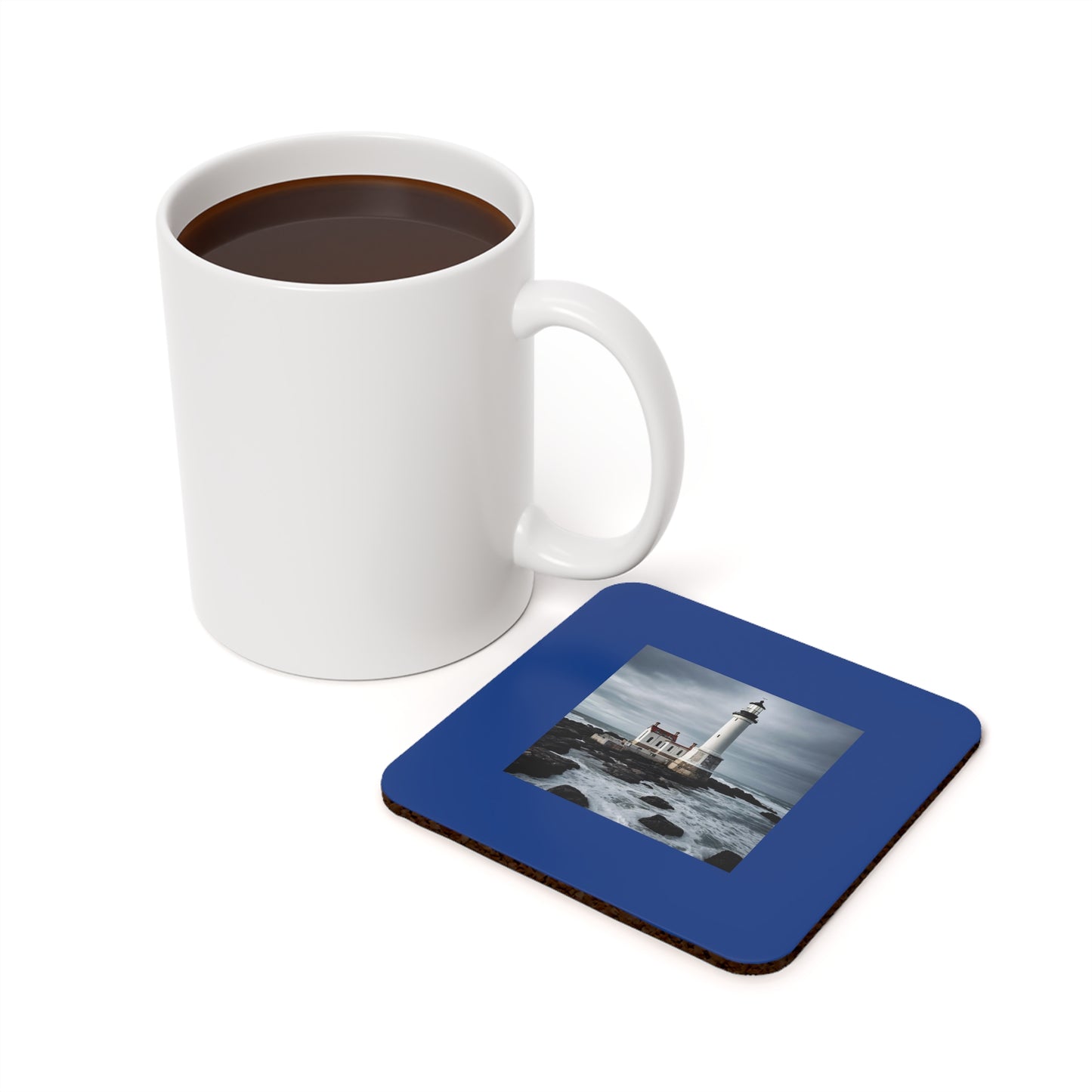 Matiby Lighthouse Cork Back Coaster