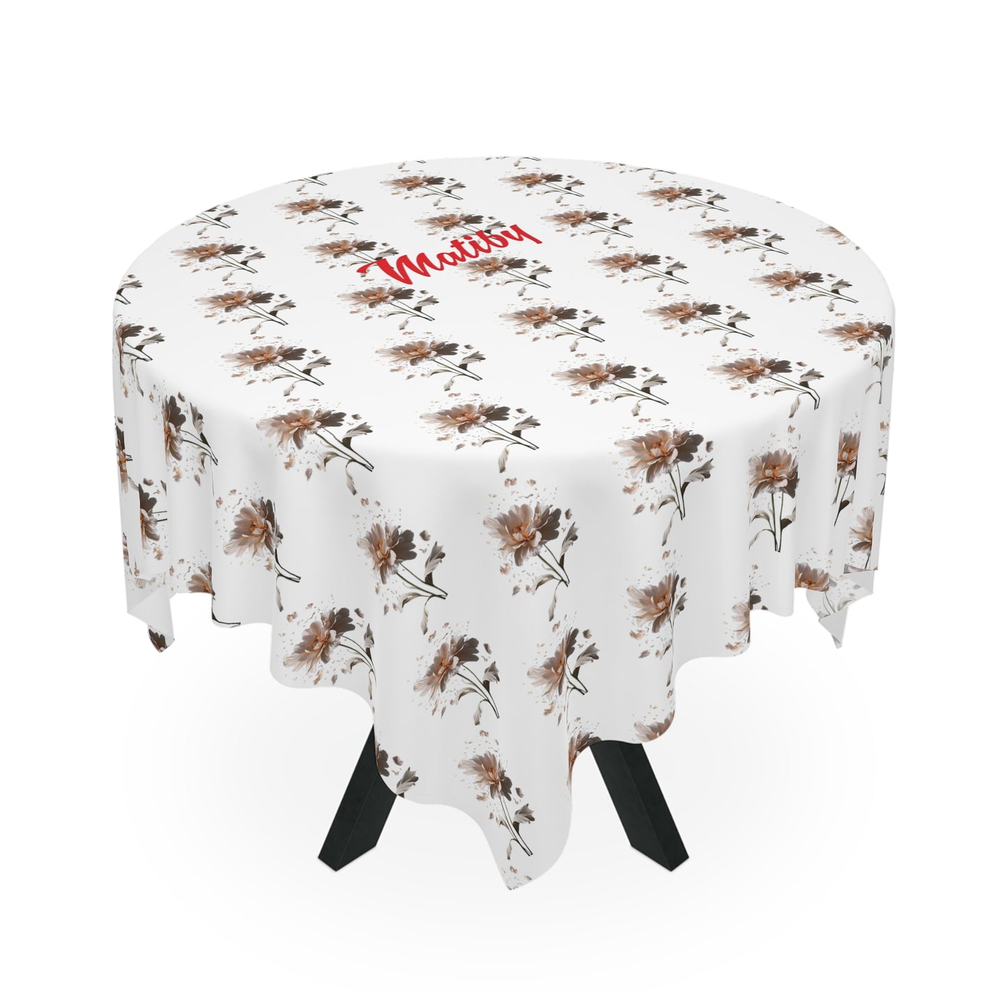 Matiby White Flower Tablecloth