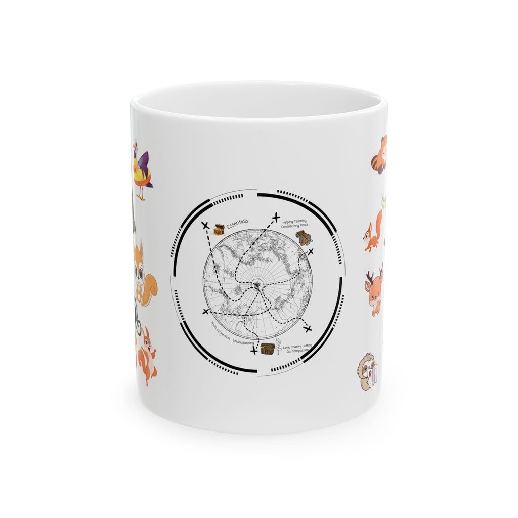 Playful & Cute Pets Decor #2 White Ceramic Mug — Adorable Animals To Brighten Your Day Cup (11oz & 15oz)