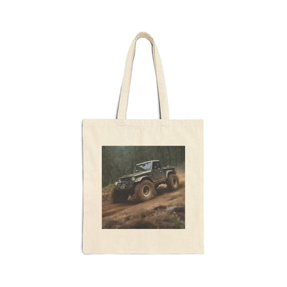 Off-Roading Cotton Canvas Tote Bag