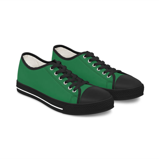 Women's Dark Green Low Top Sneakers