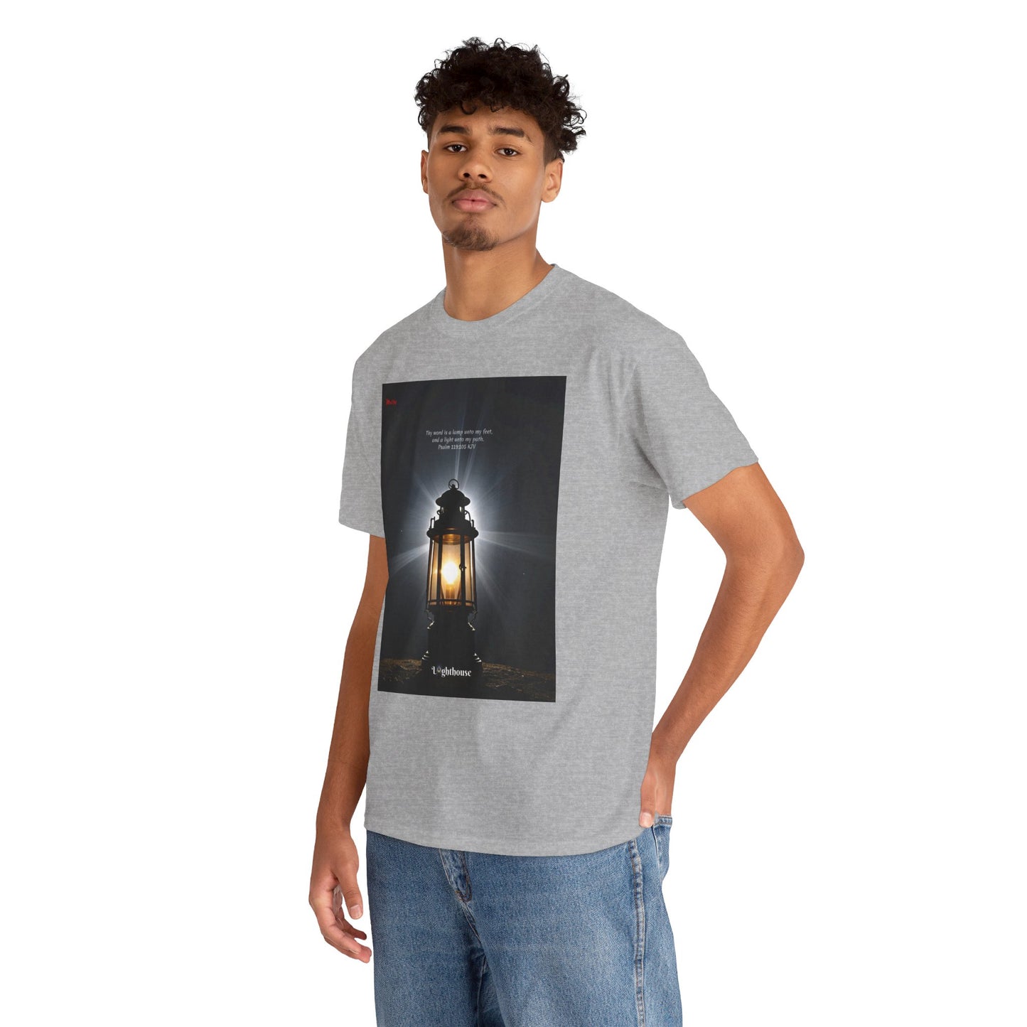 Lighthouse Psalm 119 Unisex Heavy Cotton Tee