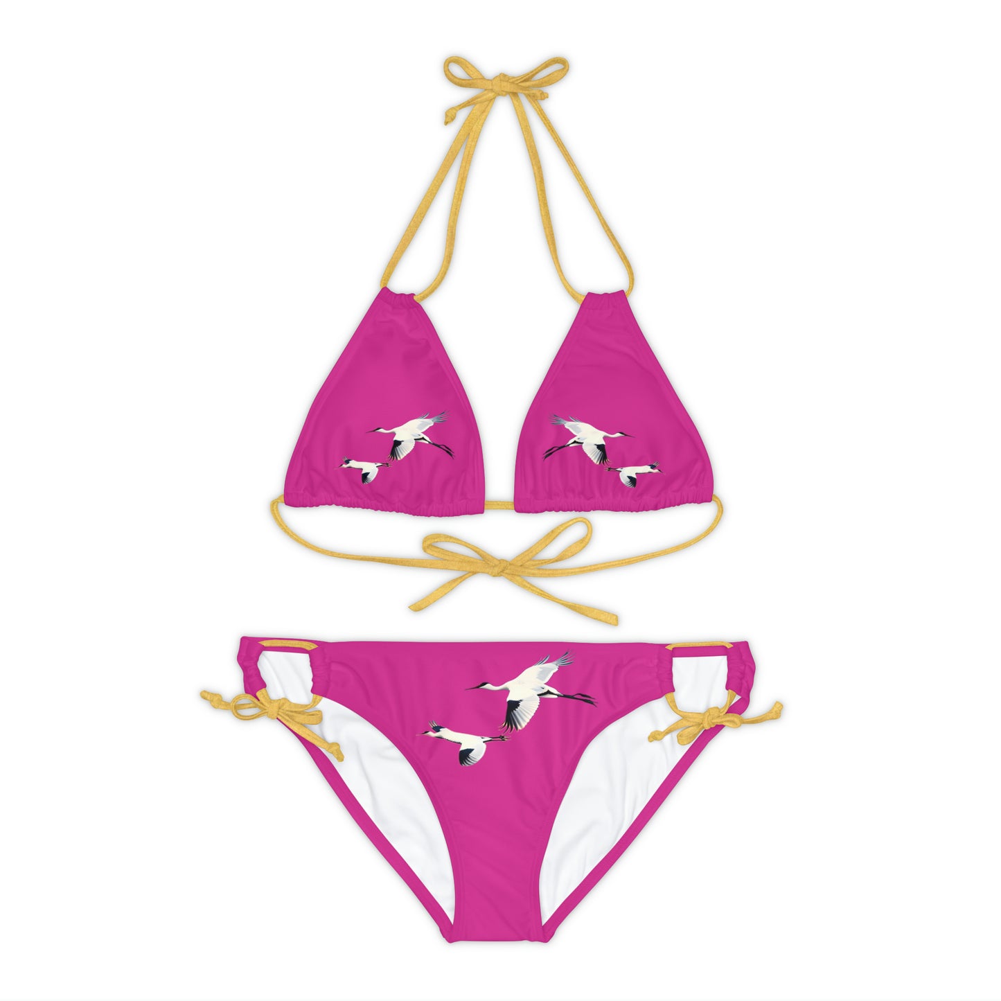 Pink Strappy Bikini Set (AOP)