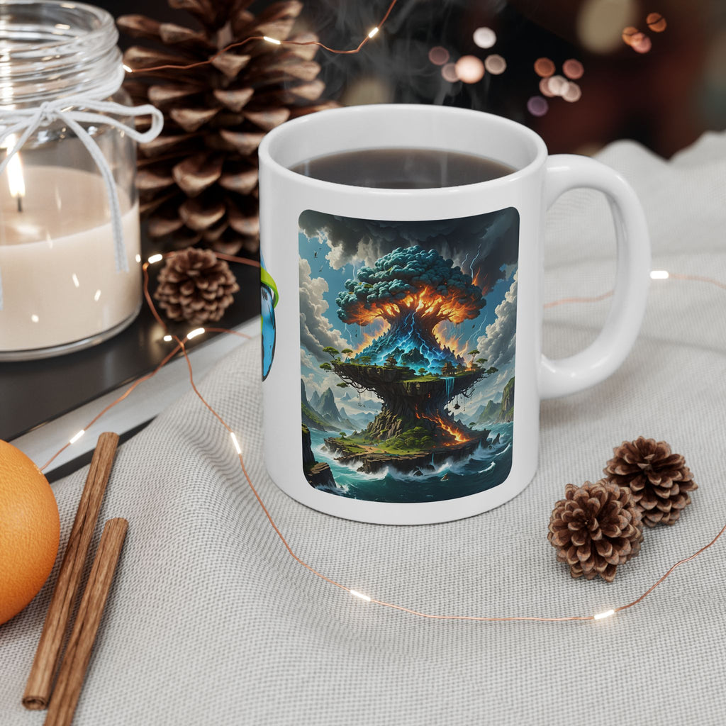 Contrast & Perspective #1 White Ceramic Mug — Time & Chance Daily Cup (11oz, 15oz)