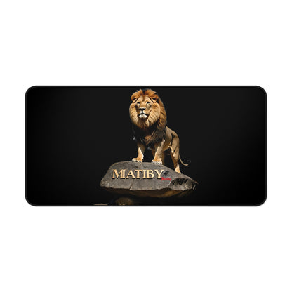 Matiby Lion Desk Mat, Black