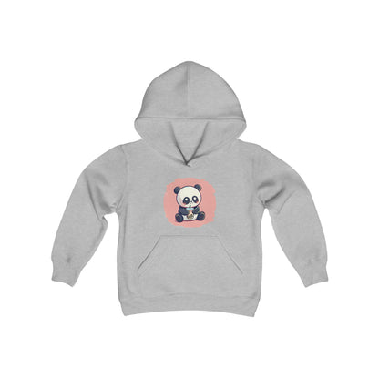 Panda With Boba Youth Heavy Blend Hooded Sweatshirt