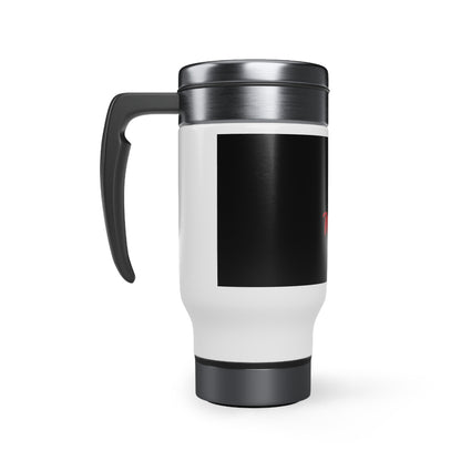 Midnight Black Stainless Steel Travel Mug with Handle, 14oz