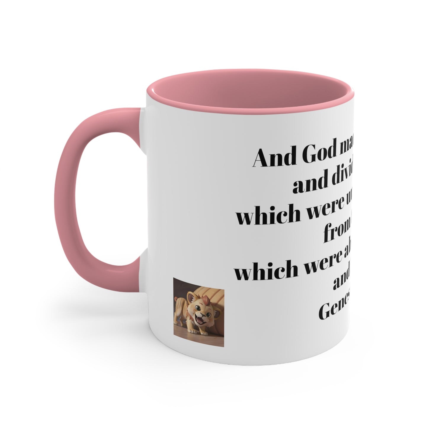 Bible Speaks Gen 1:7 Accent Mug, 11oz