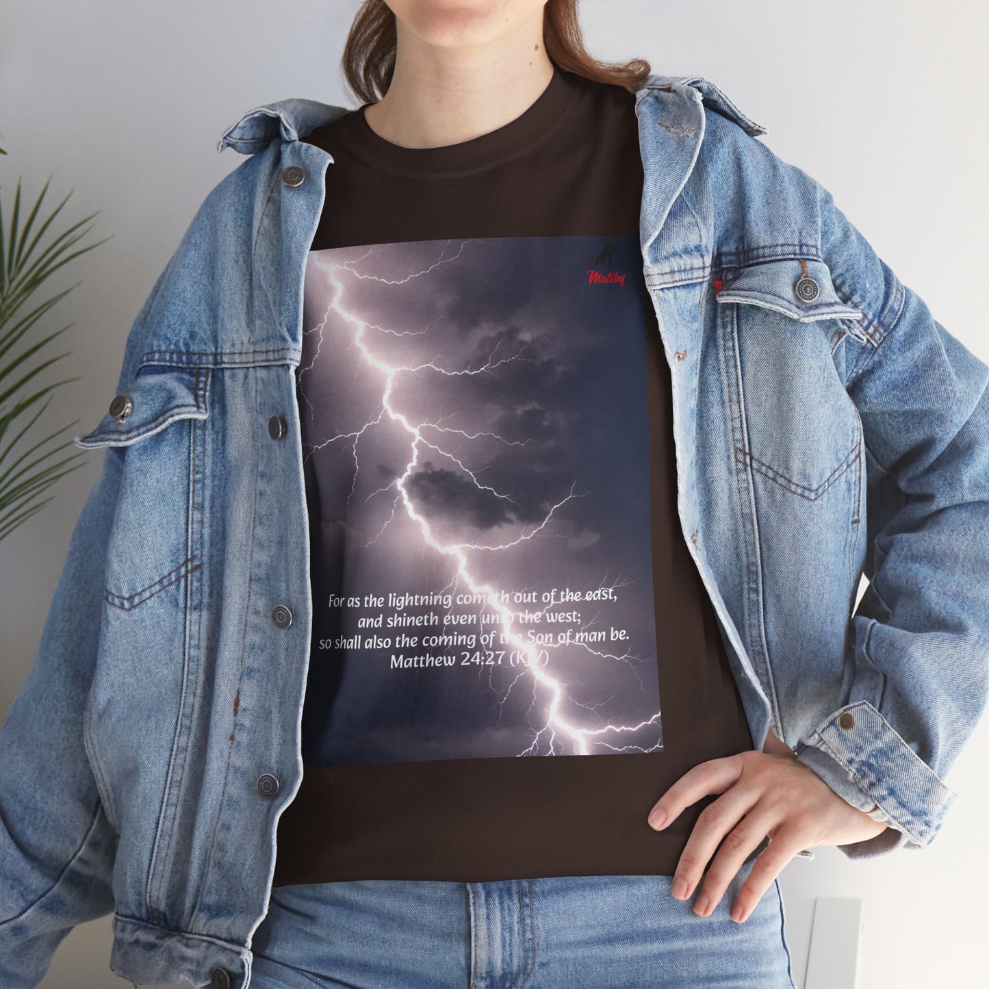 Lightning Style East West Unisex Heavy Cotton Tee