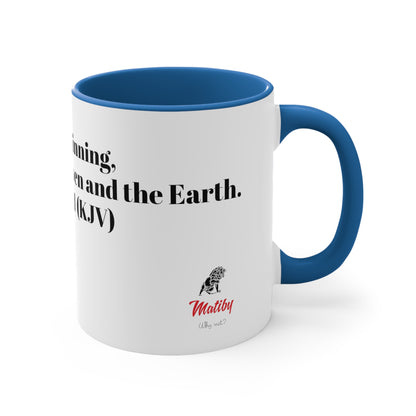 Bible Speaks Gen 1:1 Accent Mug, 11oz