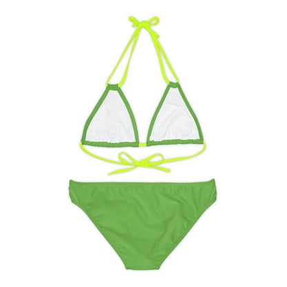 Green Strappy Bikini Set (AOP)