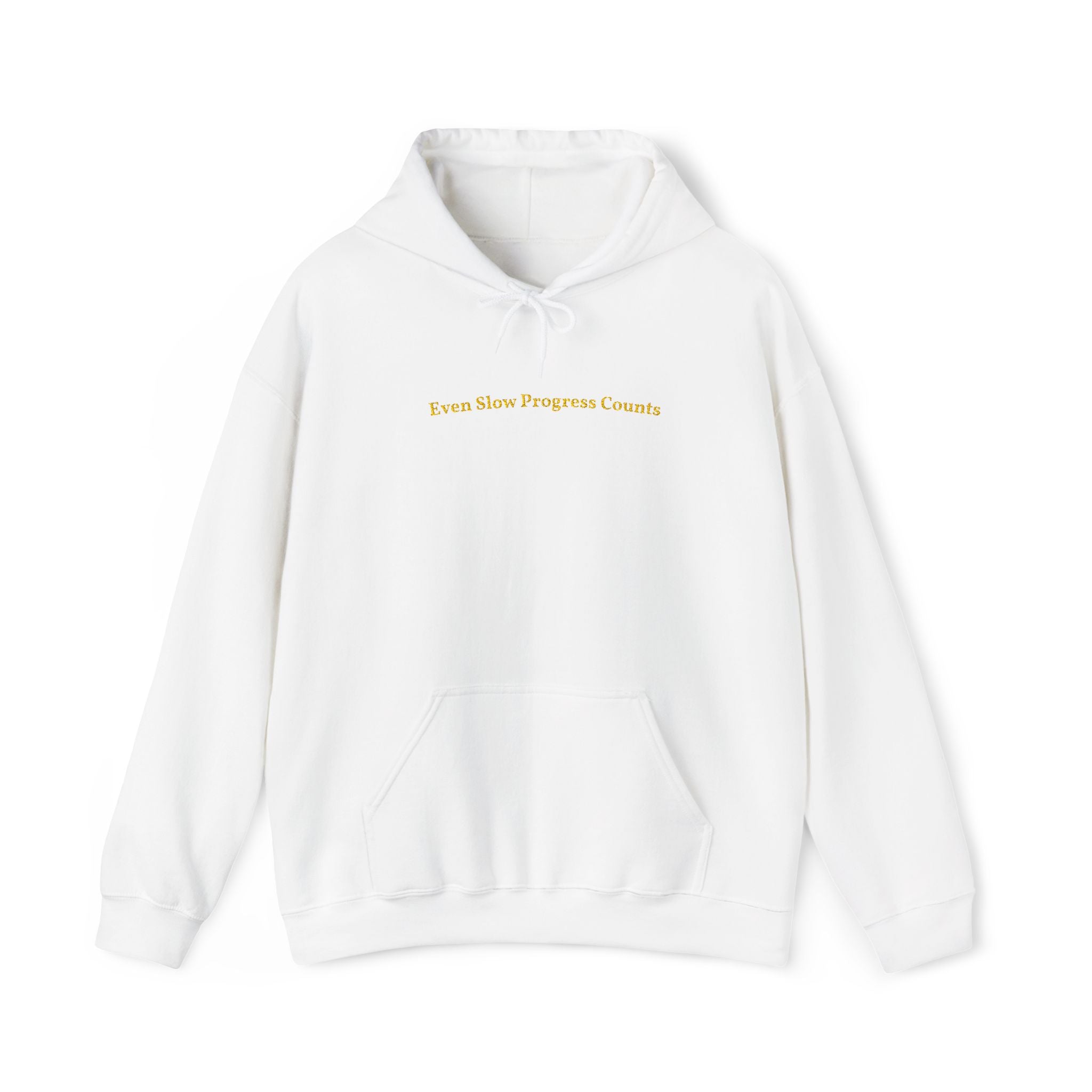 Even Slow Progress Counts Gold Embroidered Unisex Heavy Blend Hooded Sweatshirt, Strength And Hope Hoodie