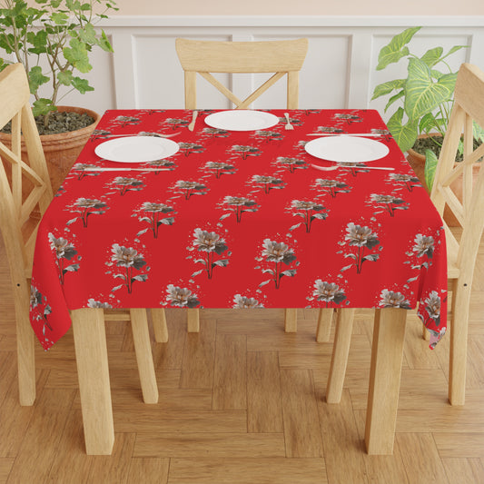 Matiby Red FlowerTablecloth