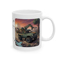 Adventure 4x4 Trucks #15, Tree Trimmers, Arborists, & Pruners On The Go White Ceramic Mug — Find Your Path To The Essentials Cup (11oz & 15oz)
