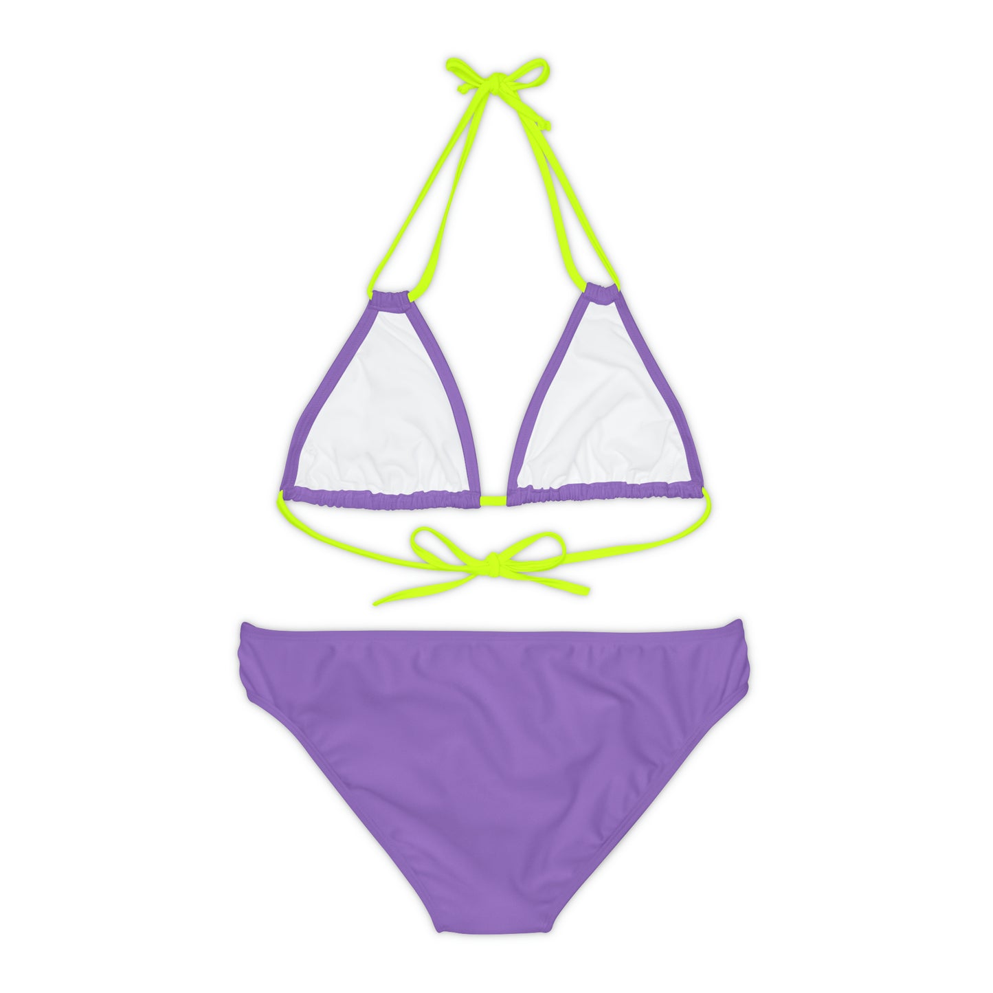 Light Purple Strappy Bikini Set (AOP)