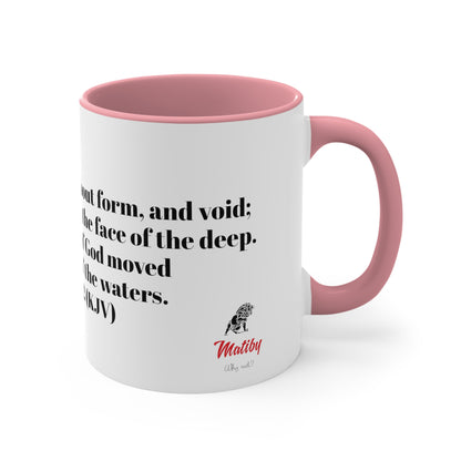 Bible Speaks Gen 1:2 Accent Mug, 11oz