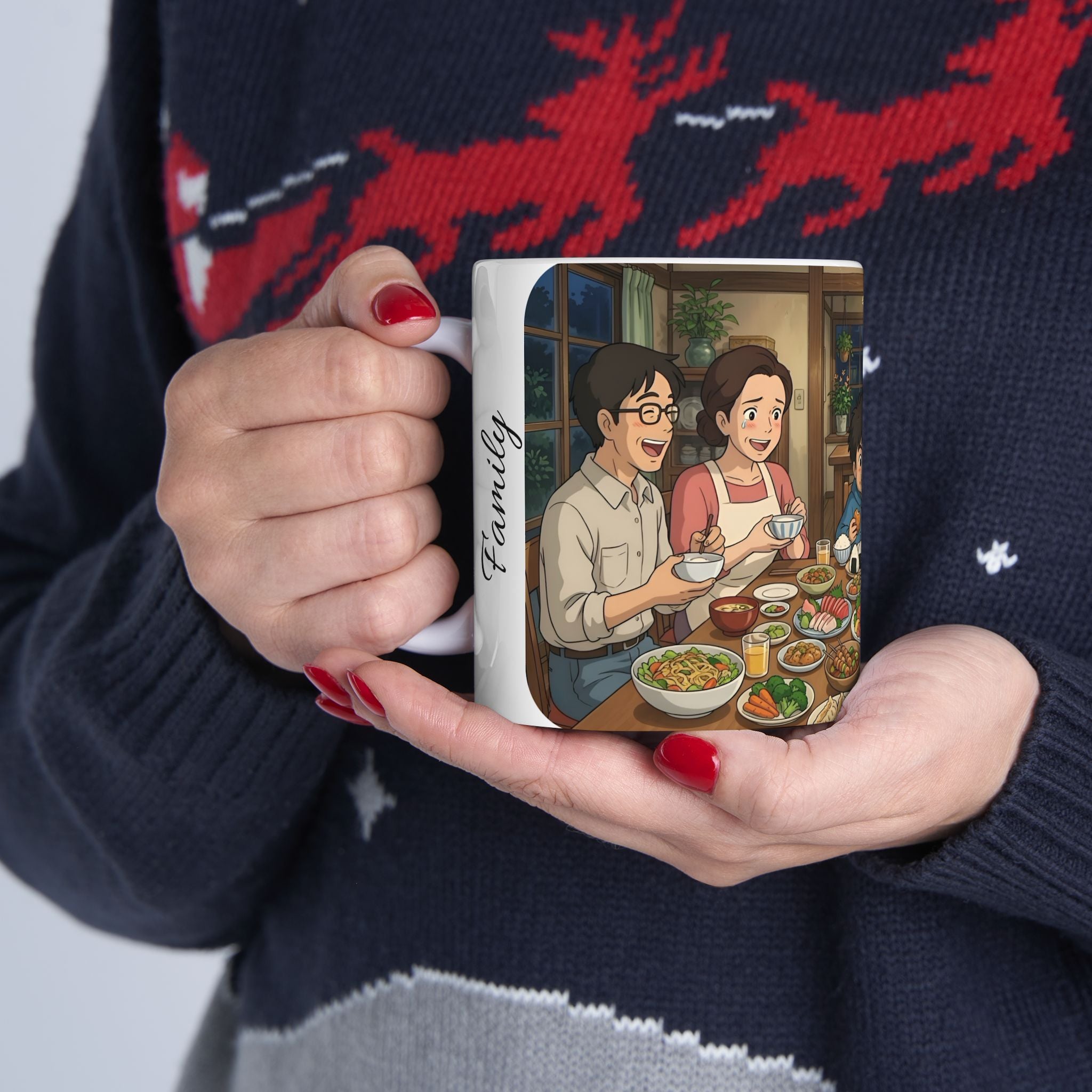 Family & Friends #9 Forever White Ceramic Mug — Cozy Feast Cup (11oz/15oz)