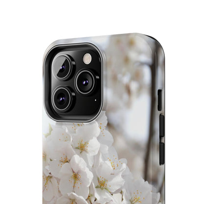 White Flower Tough Phone Cases