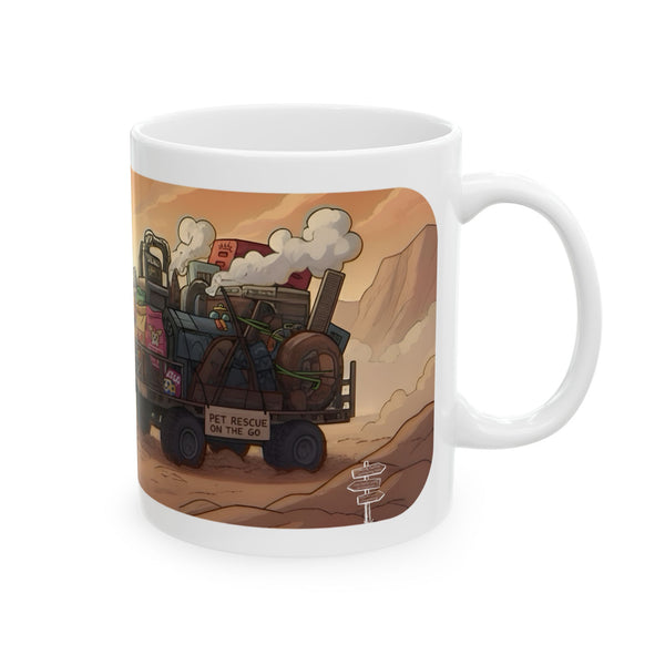 Adventure 4x4 Trucks #11, Pet Rescue On The Go White Ceramic Mug — Find Your Path To The Essentials Cup (11oz & 15oz)