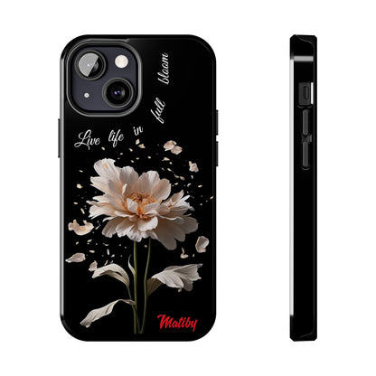 Matiby Amy's Special Flower Bloom Black Tough Phone Cases