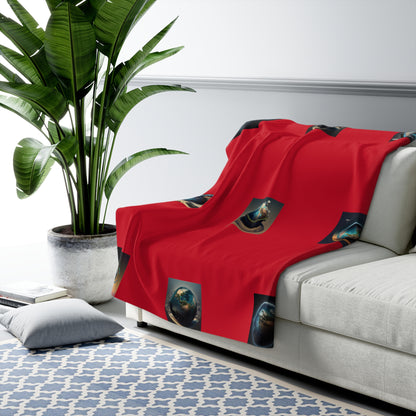 Matiby MEK Red Sherpa Fleece Blanket