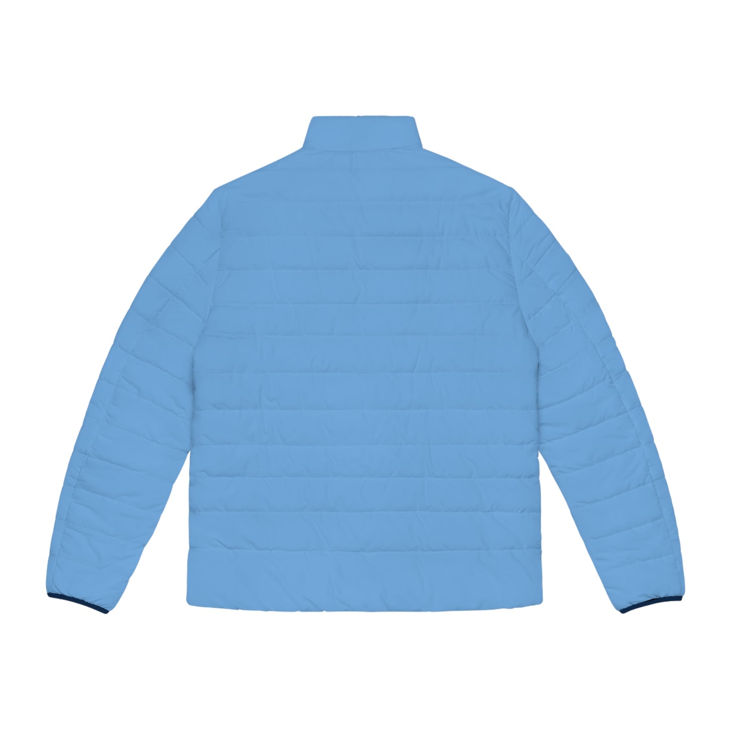 Men's Light Blue Puffer Jacket (AOP)