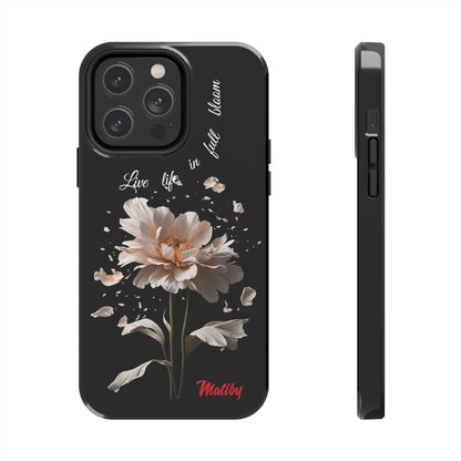 Matiby Amy's Special Flower Bloom Black Tough Phone Cases