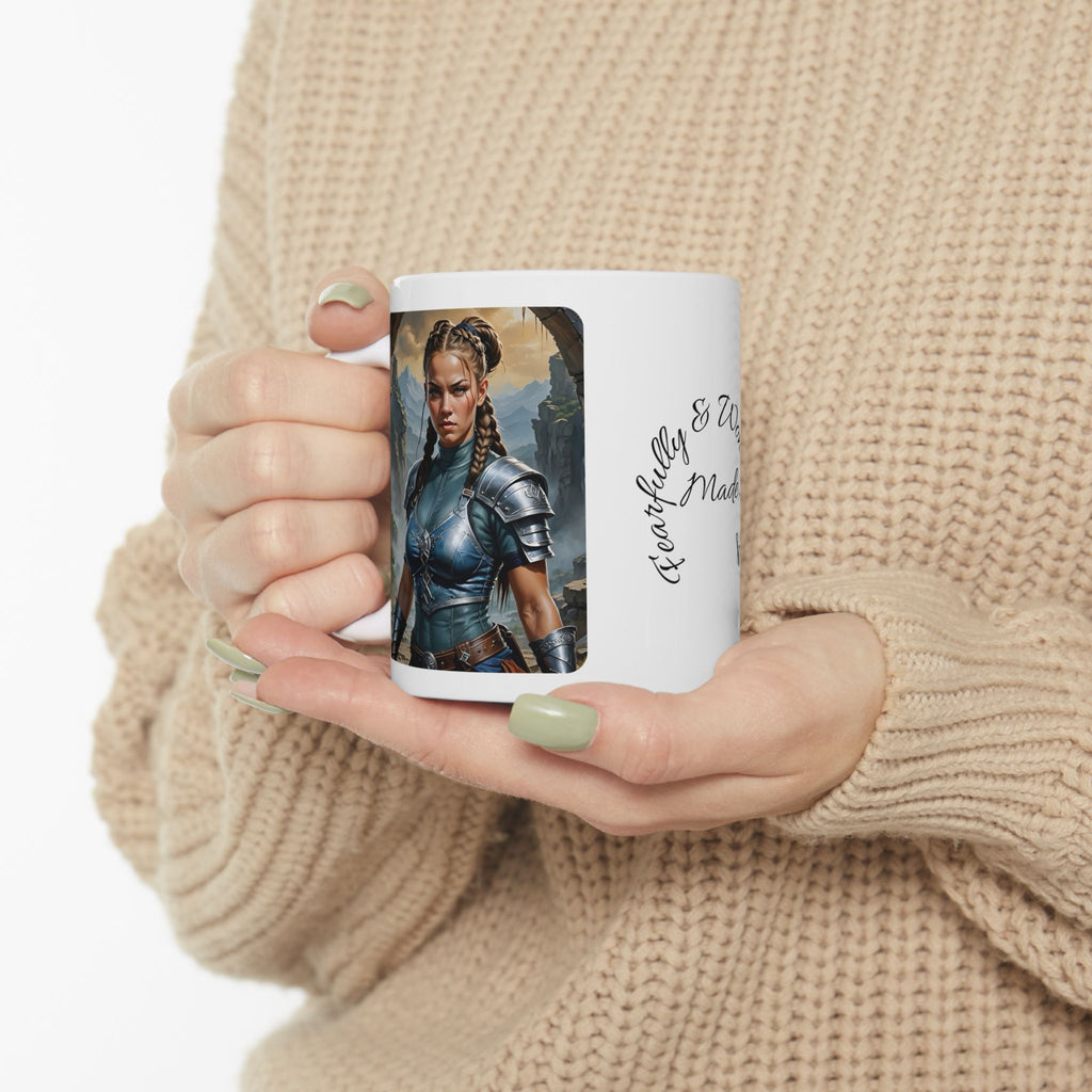 Gentle Woman of Valor #13 White Ceramic Mug - Fearfully & Wonderfully Made Tribute Cup (11oz/15oz)