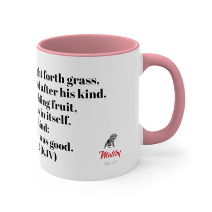 Bible Speaks Gen 1:12 Accent Mug, 11oz