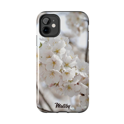 White Flower Tough Phone Cases