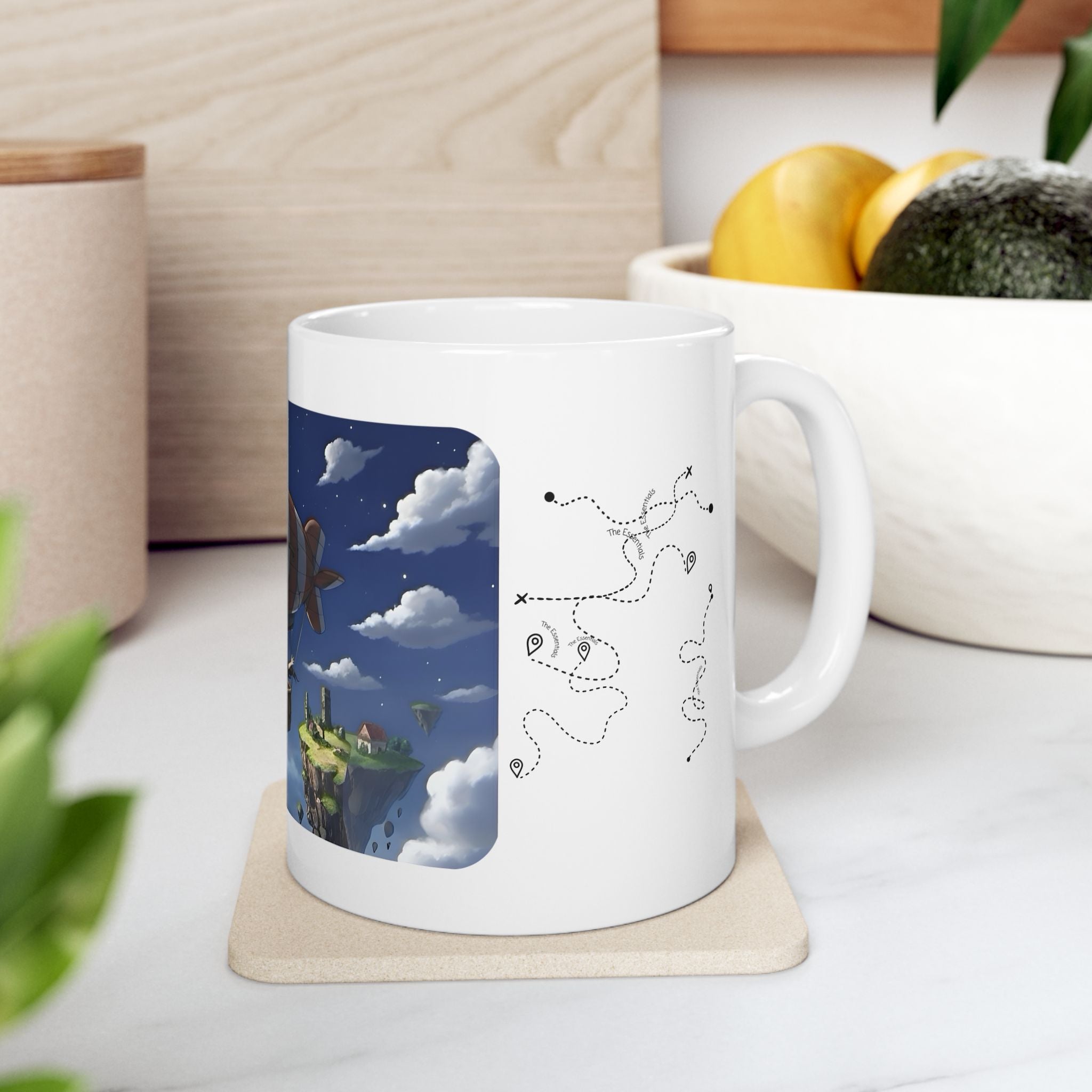 Hot Air Balloon Adventure #5 White Ceramic Mug — True Wealth, Adventure, & Creativity Cup (11oz/15oz)