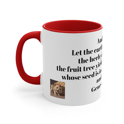 Bible Speaks Gen 1:11 Accent Mug, 11oz