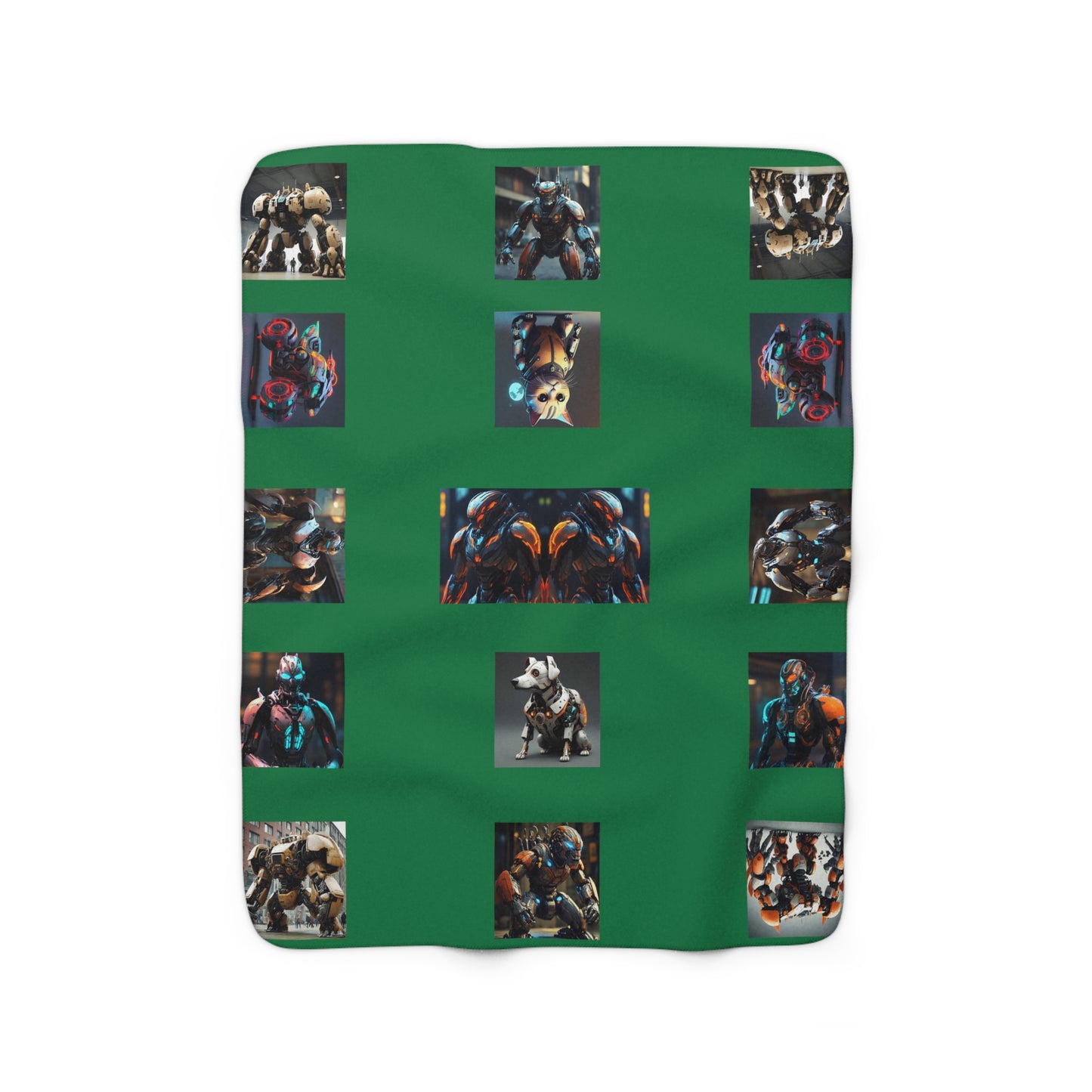 Matiby MEK green Sherpa Fleece Blanket