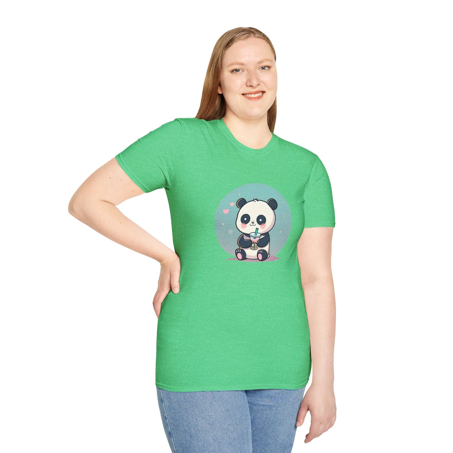 Panda With Boba Unisex Softstyle T-Shirt