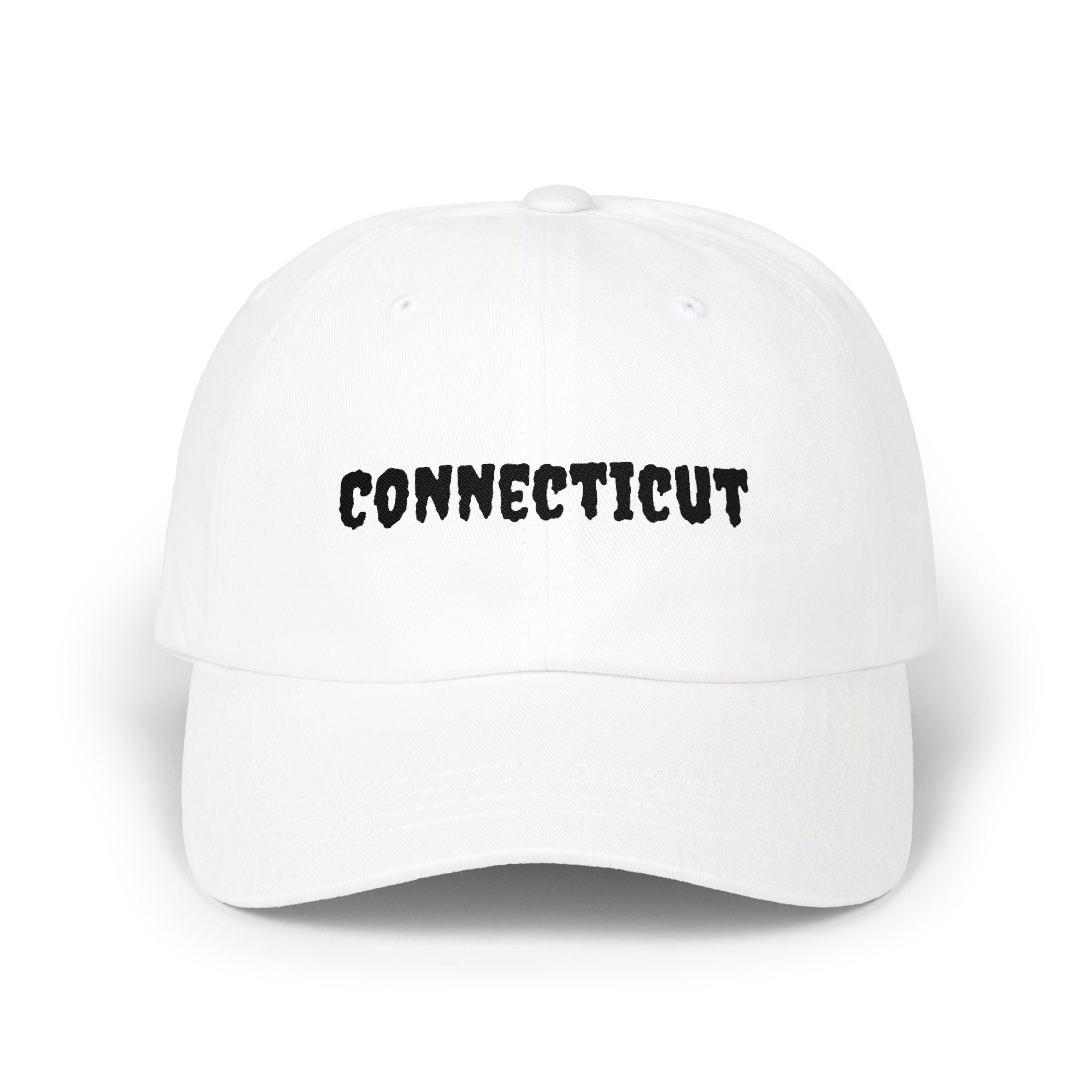 Connecticut United States of America Black Embroidered Classic Dad Cap | CT 5th USA Baseball Hat