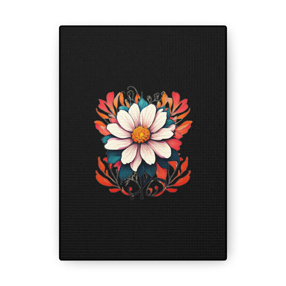 Floral Black Canvas Gallery Wraps