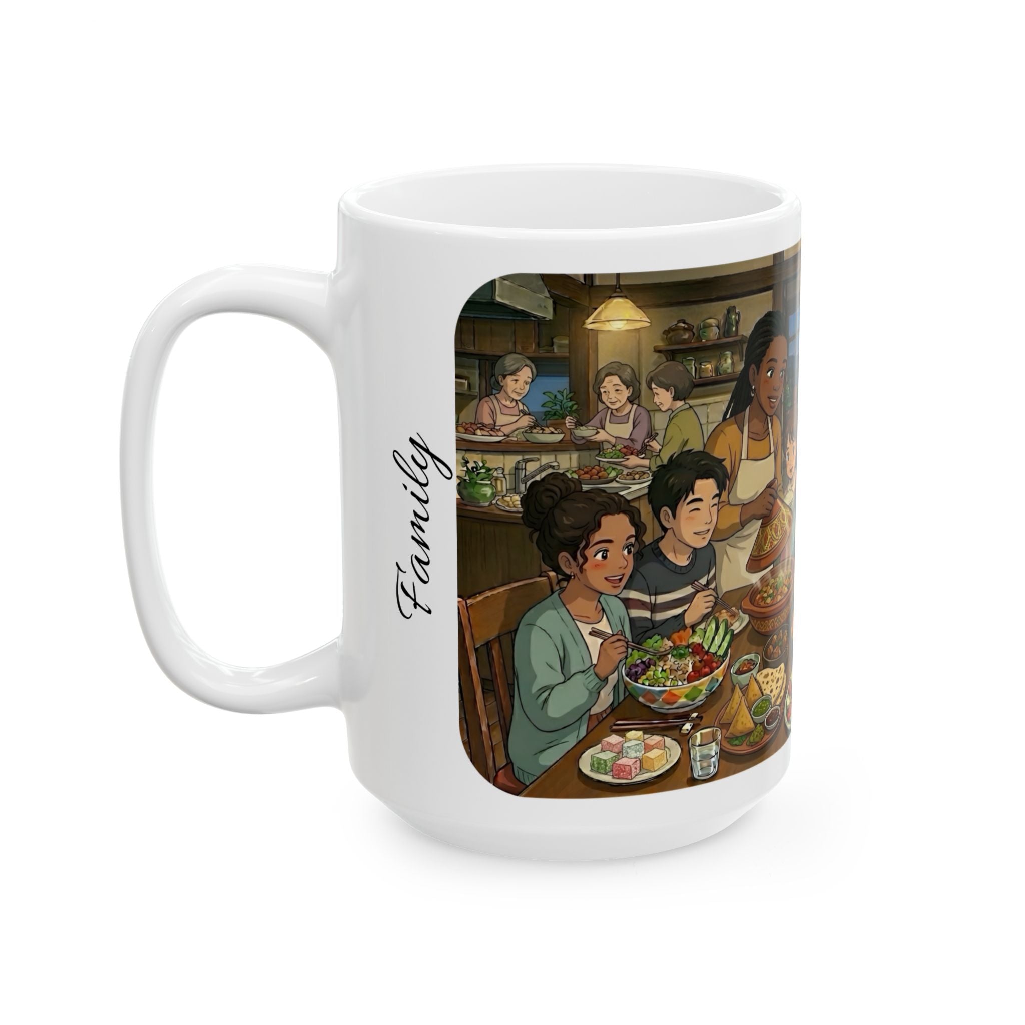 Family & Friends #1 Forever White Ceramic Mug — Cozy Feast Cup (11oz/15oz)