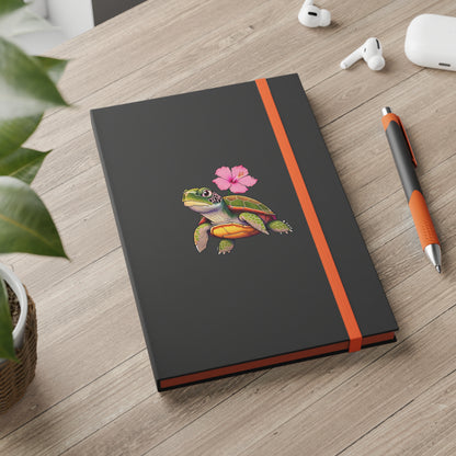 Turtle Flower Color Contrast Notebook - Ruled