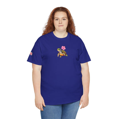 Turtle Flower Unisex Heavy Cotton Tee