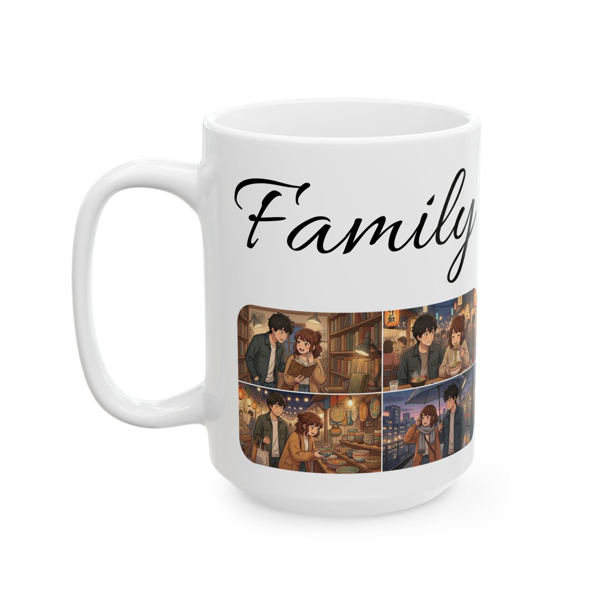 Family & Friends #11 Forever White Ceramic Mug — Cozy Feast Cup (11oz/15oz)