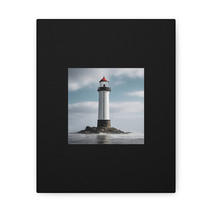 Lighthouse Black Canvas Gallery Wraps